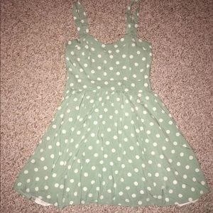 Mint and white dress